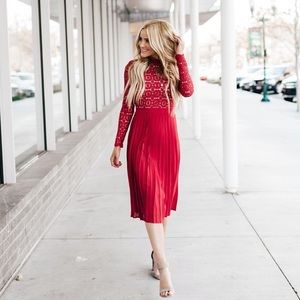 Ivy City Co red Arabella dress